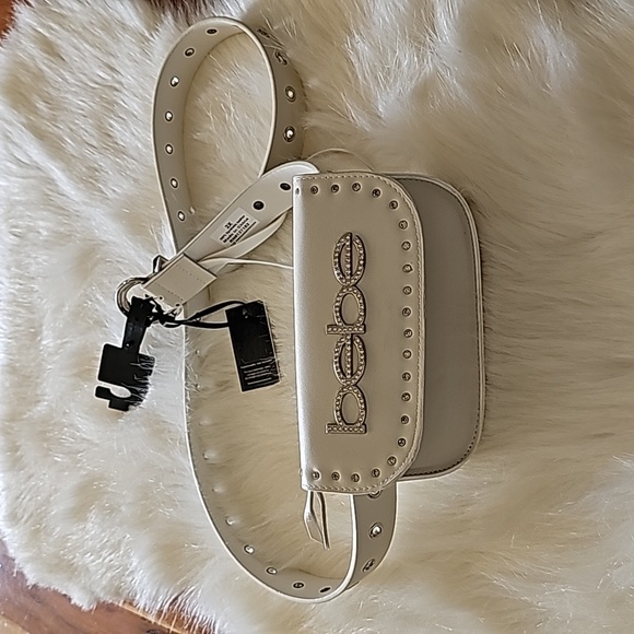bebe Belt Bag White with Bling Stones 2X - Picture 7 of 7